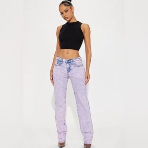 Sent From Above Straight Leg Jeans - Pink